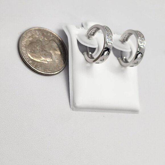 Brand New  Sterling Silver 925 Cubic zirconia stones Earrings - Picture 4 of 4